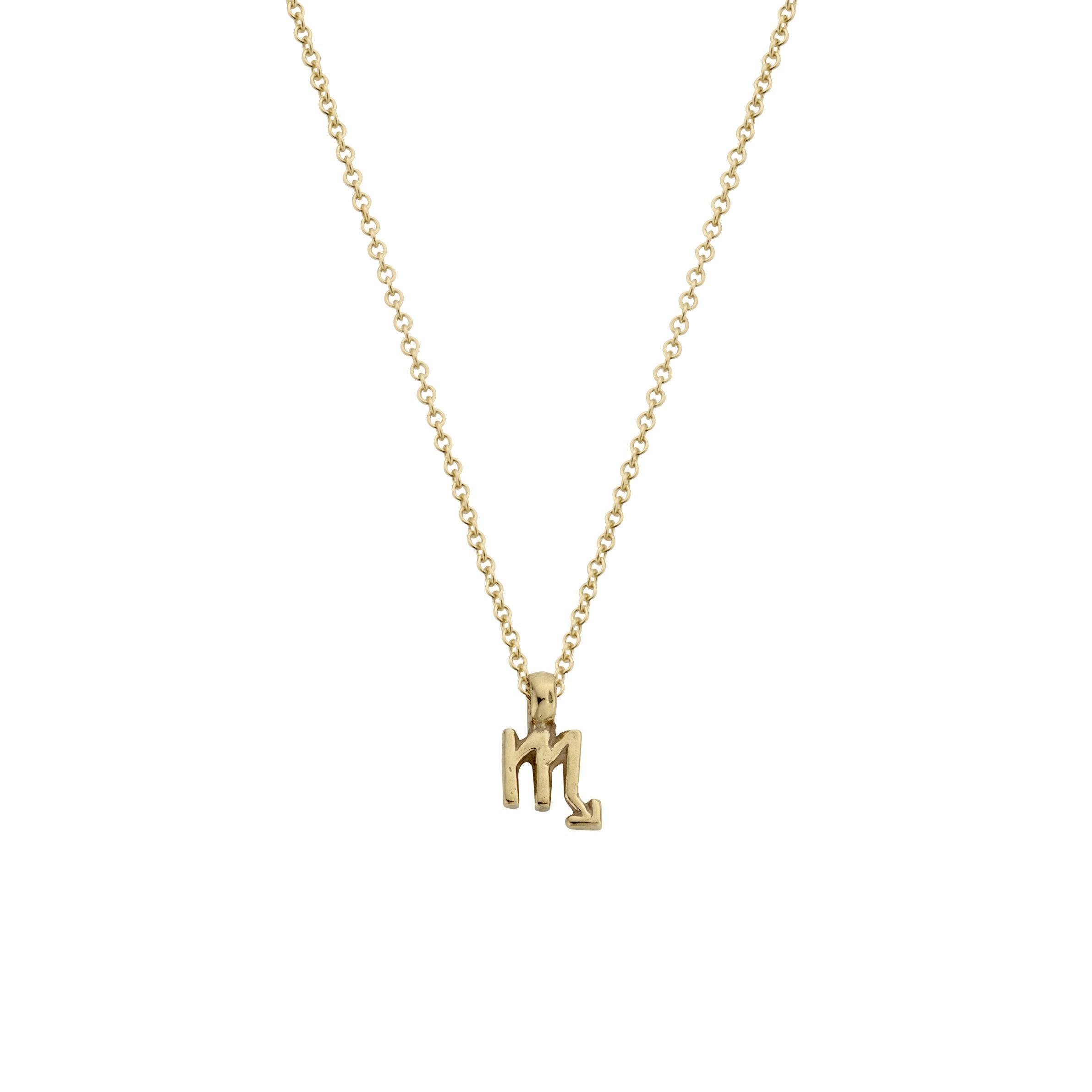 Gold Mini Scorpio Horoscope Necklace