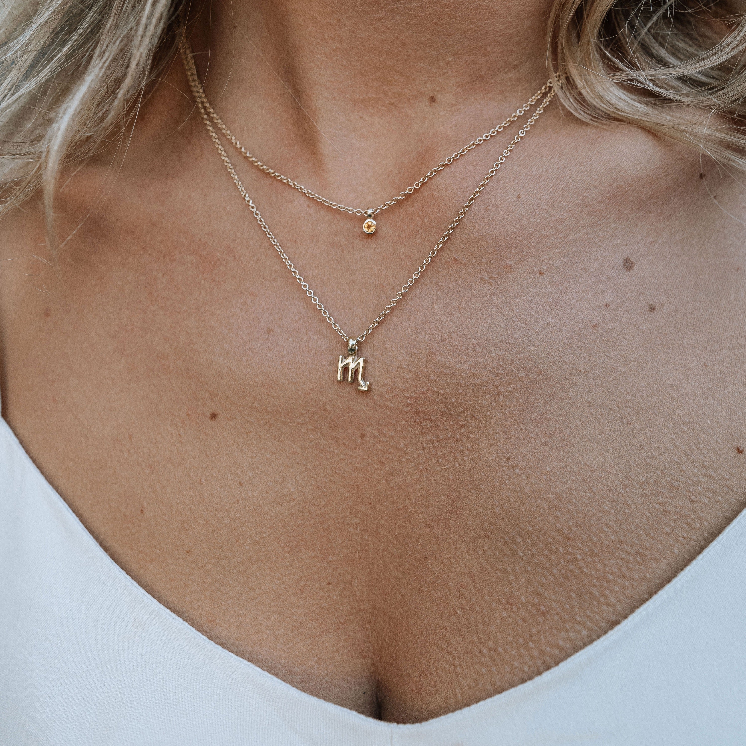 November Birthstone Necklace Scorpio Pendant | Star Sign Jewelry -  NanoStyle Jewelry