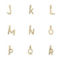 Mini Cupid Hoops with Gold Alphabet Charms