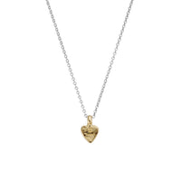 Silver & Gold Baby Heart Necklace