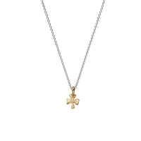 Silver & Gold Baby Shamrock Necklace