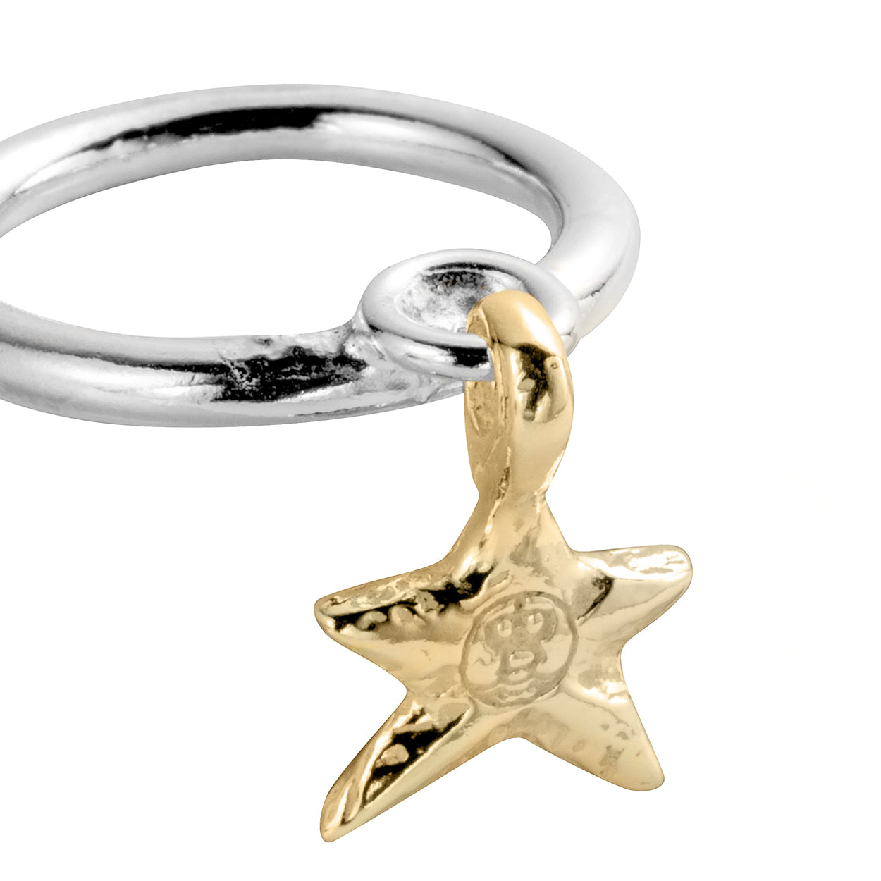 Silver & Gold Mini Star Falling Ring
