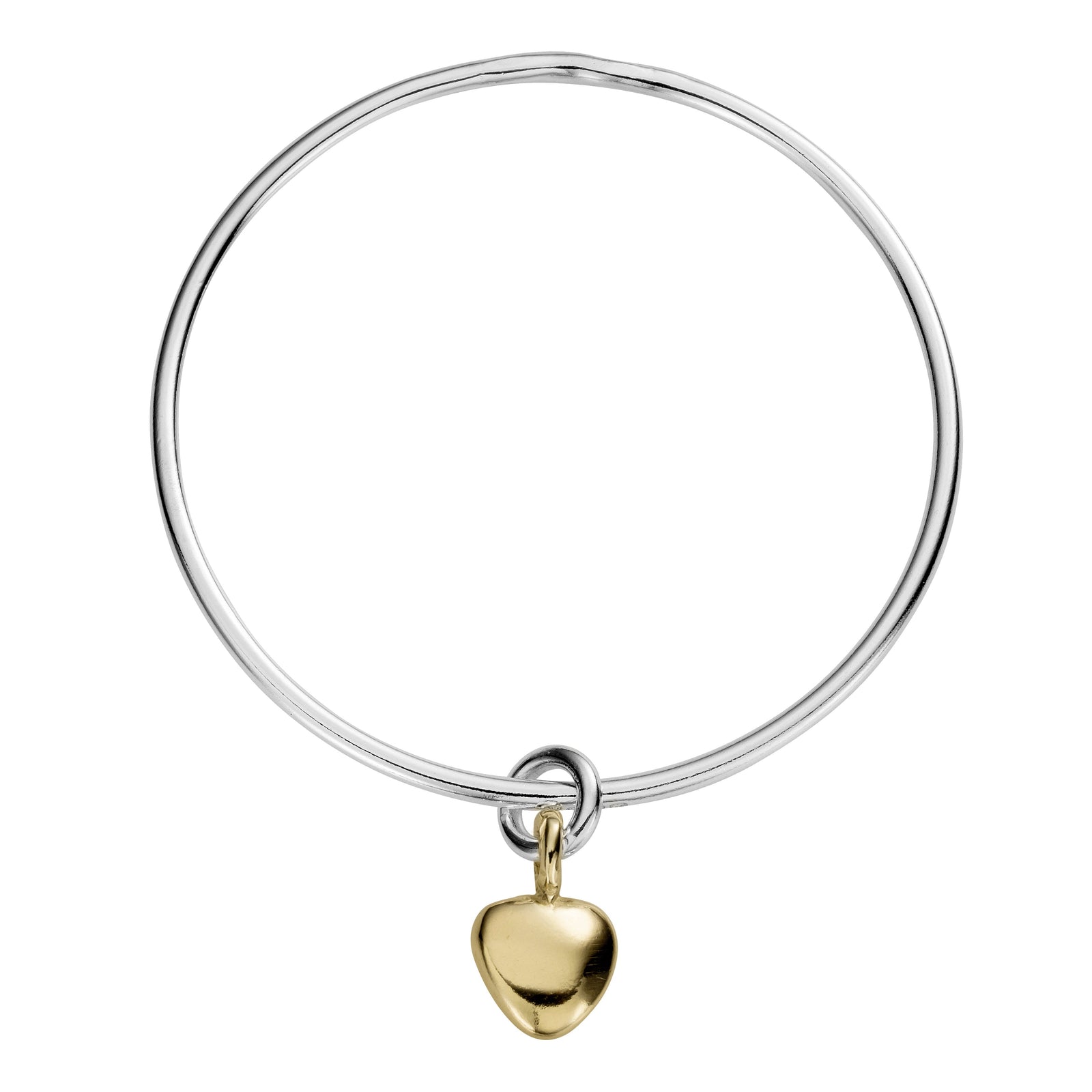Silver & Gold Maxi Grateful Heart Bangle