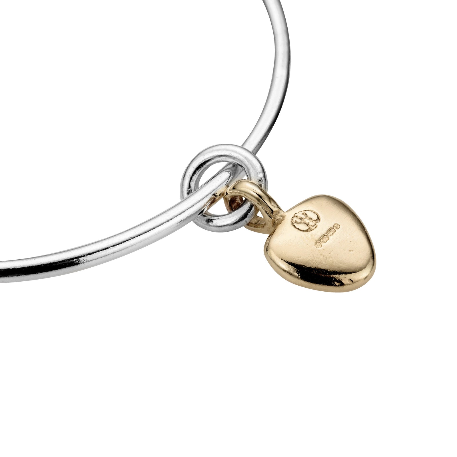 Silver & Gold Maxi Grateful Heart Bangle