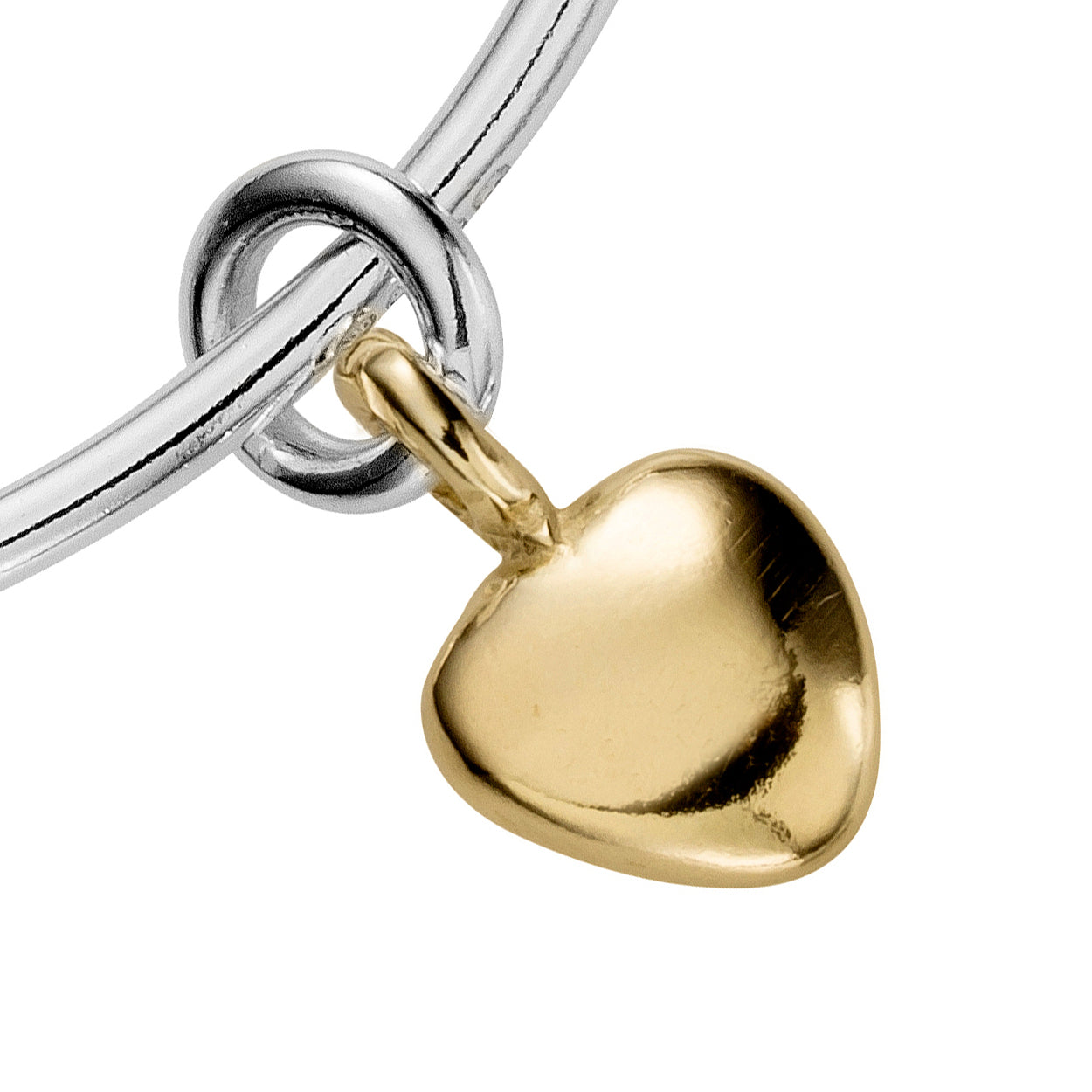 Silver & Gold Maxi Grateful Heart Bangle
