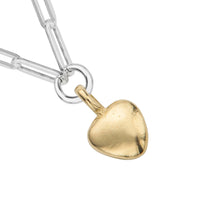 Silver & Gold Grateful Heart Trace Chain Necklace