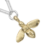 Silver & Gold Large Honey Bee Trace Chain Necklace