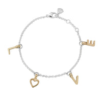 Silver & Gold Build Your Own Fixed Chain Bracelet