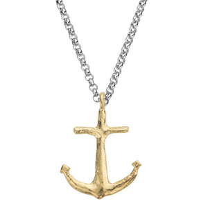 Silver & Gold Maxi Anchor Necklace