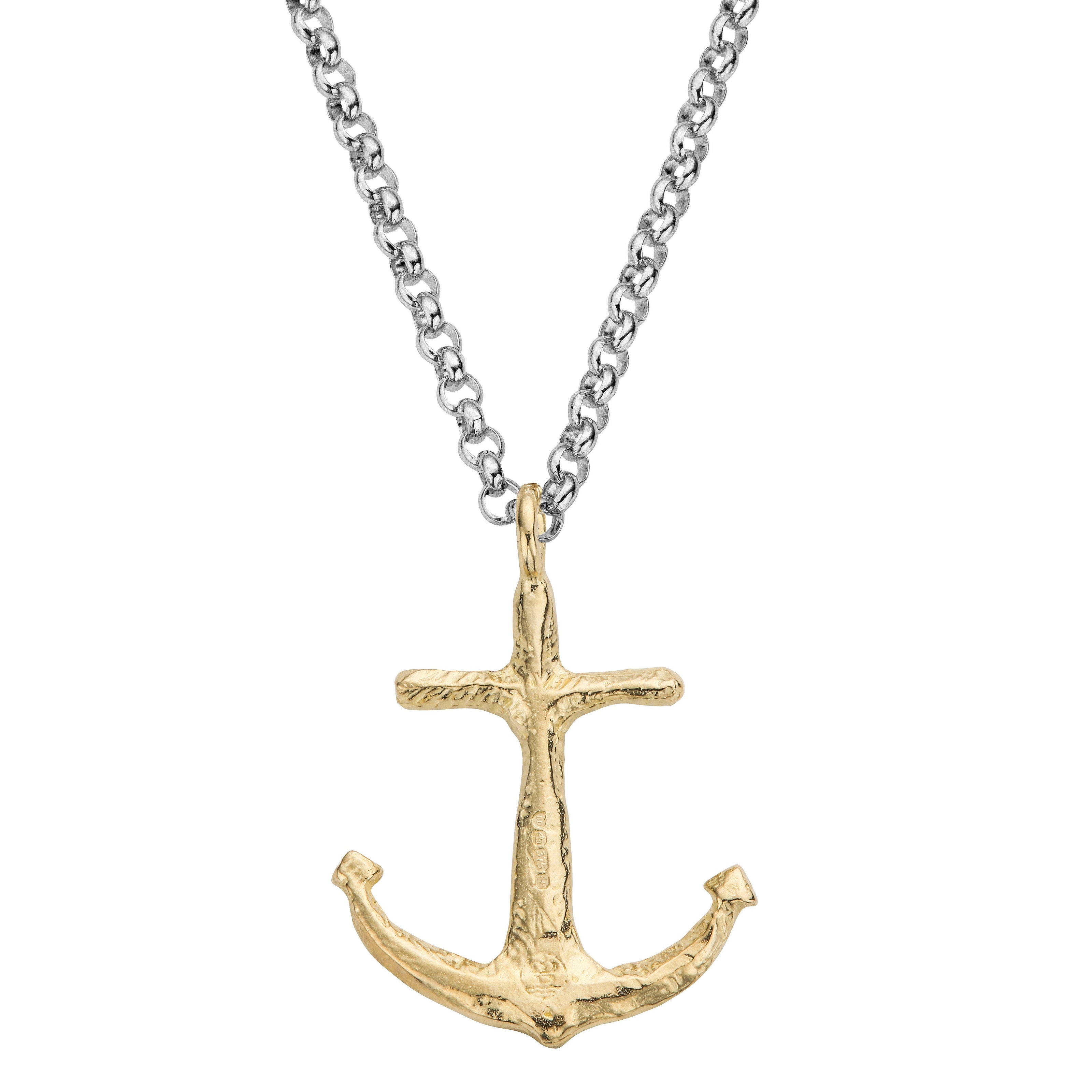 Silver & Gold Maxi Anchor Necklace