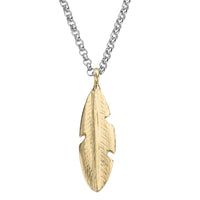 Silver & Gold Maxi Feather Necklace