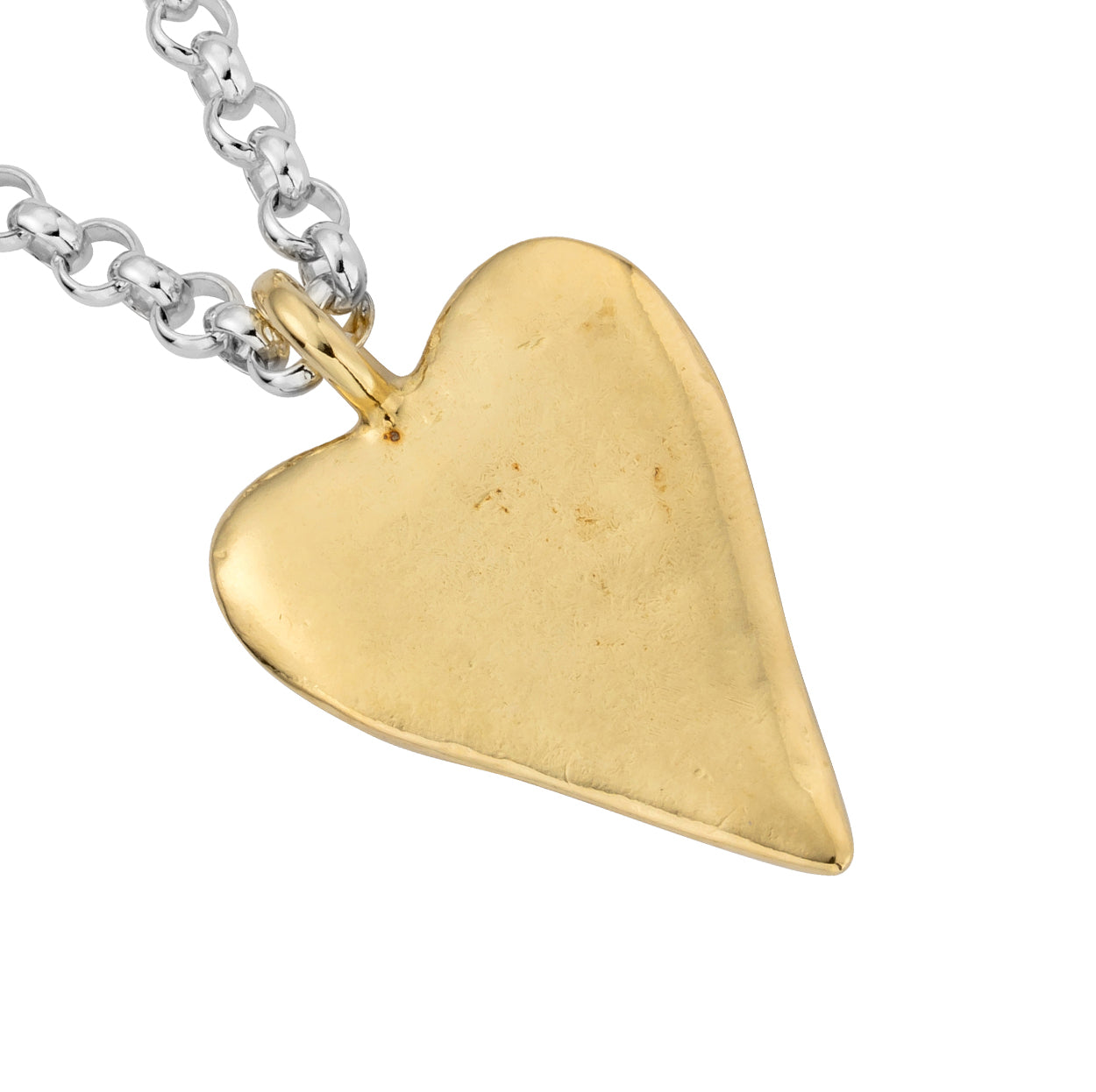Silver & Gold Maxi Heart Necklace