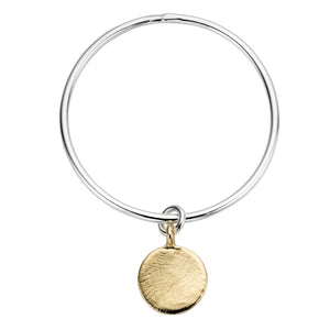 Silver & Gold Large Moon Bangle