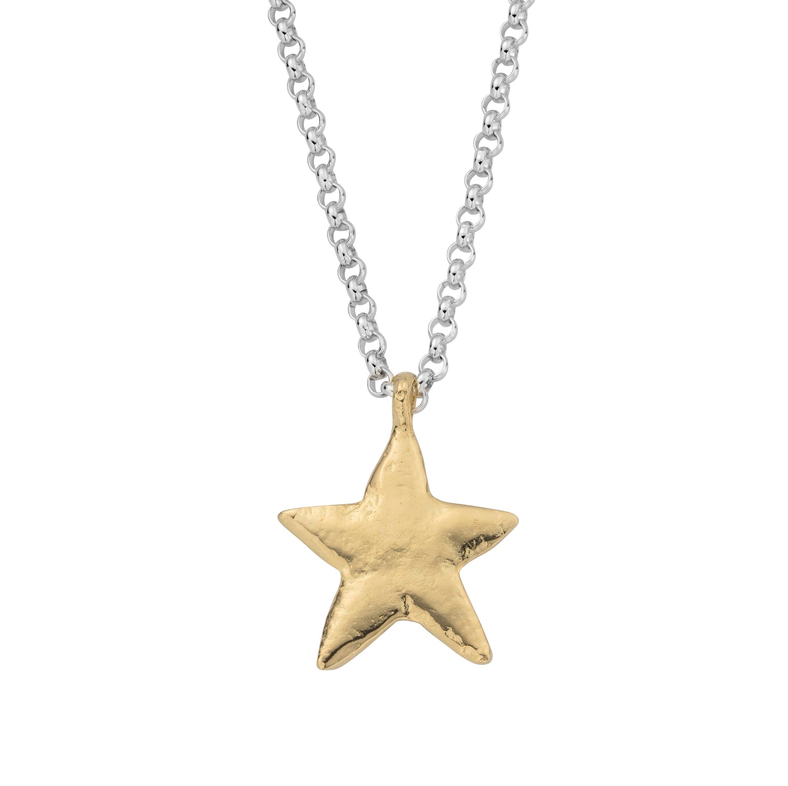 Silver & Gold Maxi Star Necklace