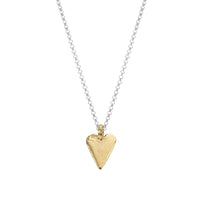 Silver & Gold Midi Heart Necklace