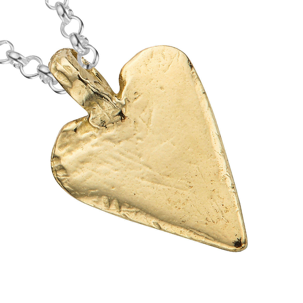 Silver & Gold Midi Heart Necklace