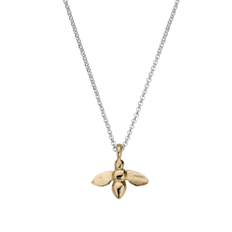 Silver & Gold Large Honey Bee Necklace