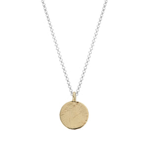 Silver & Gold Large Moon Necklace