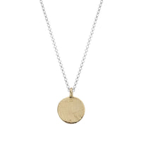 Silver & Gold Large Moon Necklace