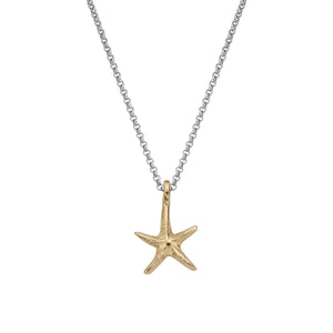 Silver & Gold Medium Starfish Necklace