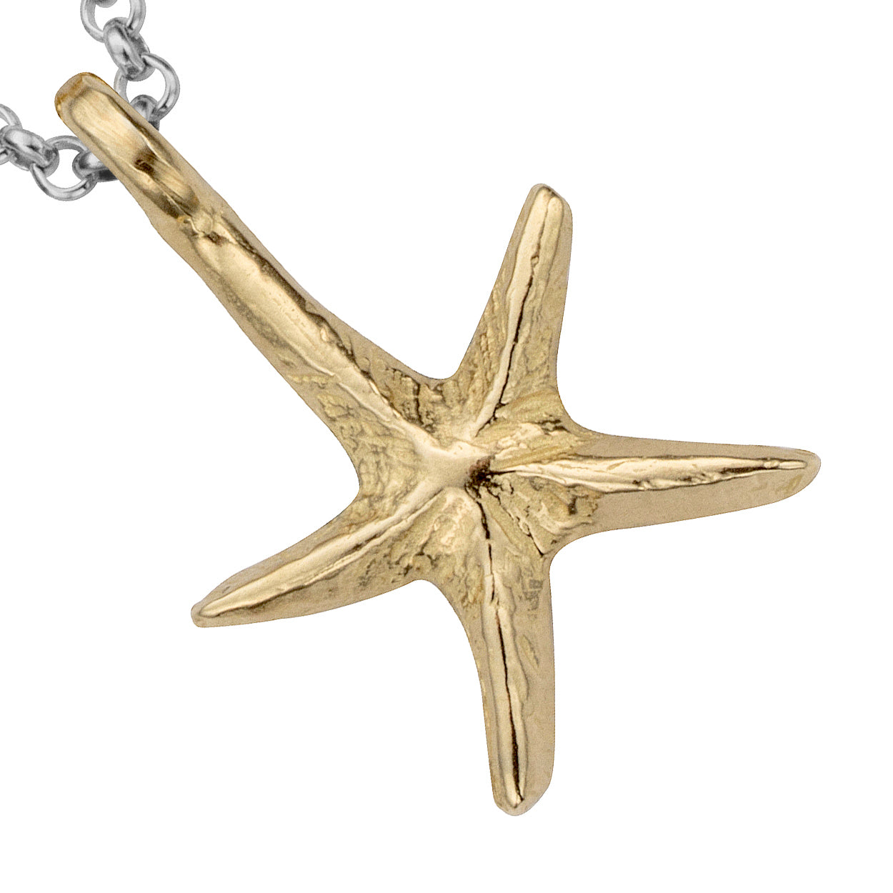 Silver & Gold Medium Starfish Necklace