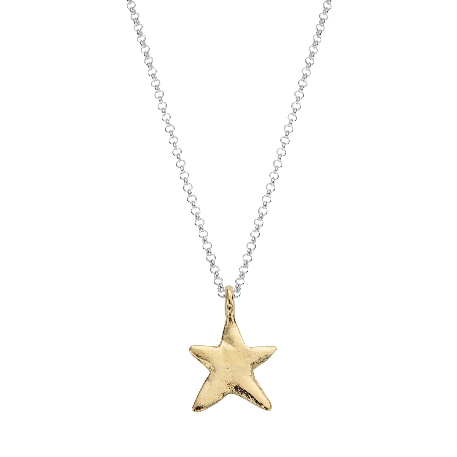 Silver & Gold Midi Star Necklace