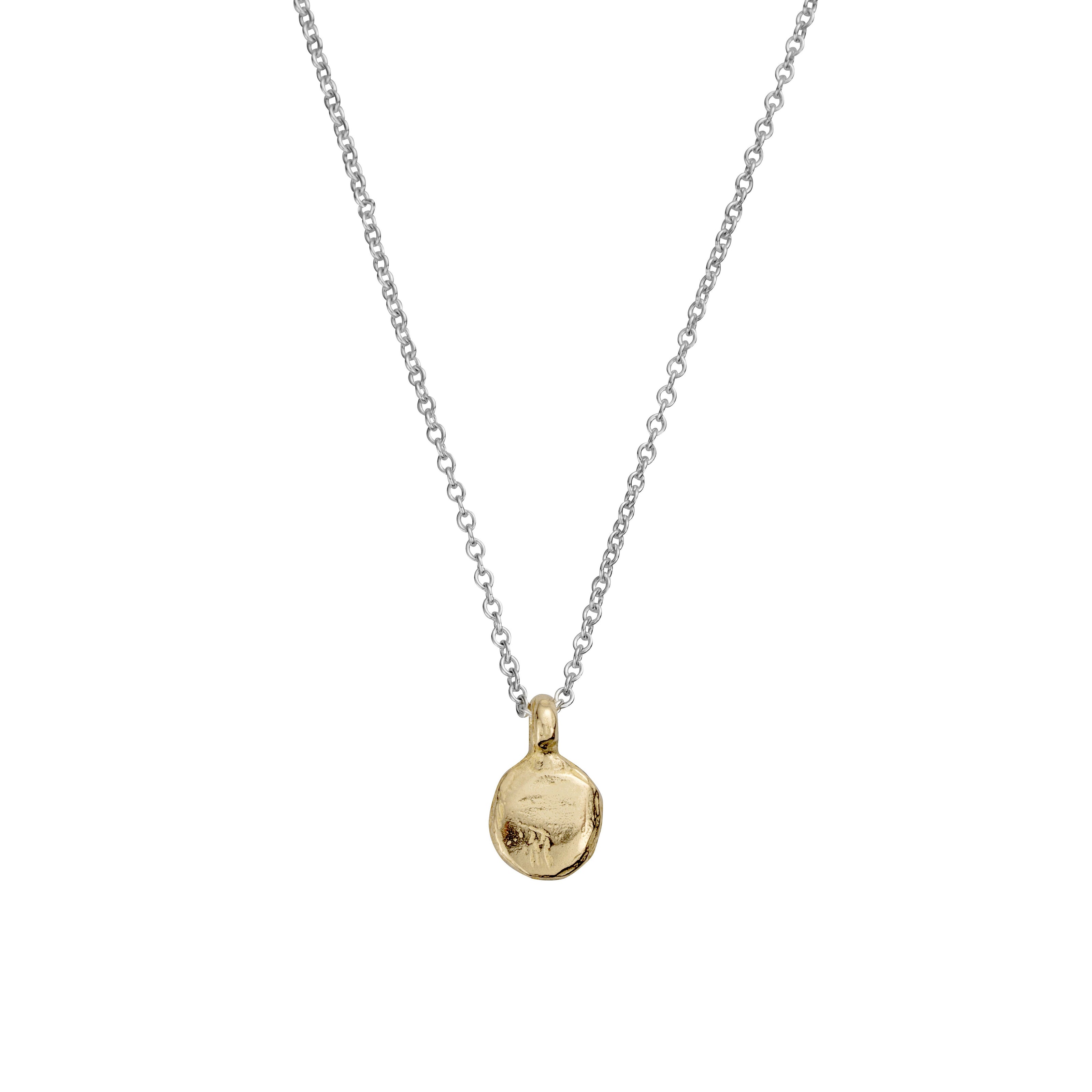 Silver & Gold Mini Disc Necklace