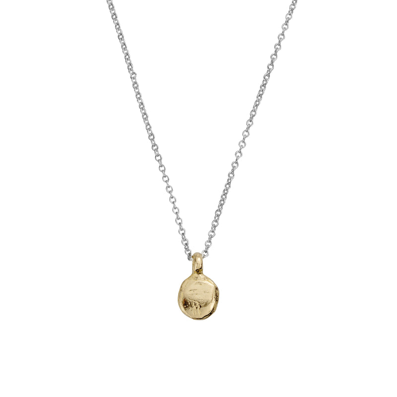 Silver & Gold Mini Disc Necklace