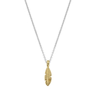 Silver & Gold Mini Feather Necklace