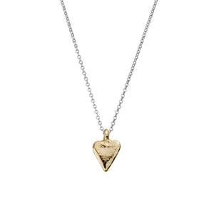 Silver & Gold Mini Heart Necklace