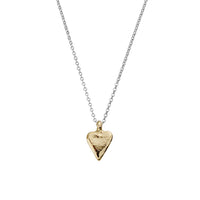 Silver & Gold Mini Heart Necklace