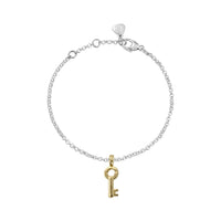 Silver & Gold Mini Dreamer's Key Chain Bracelet