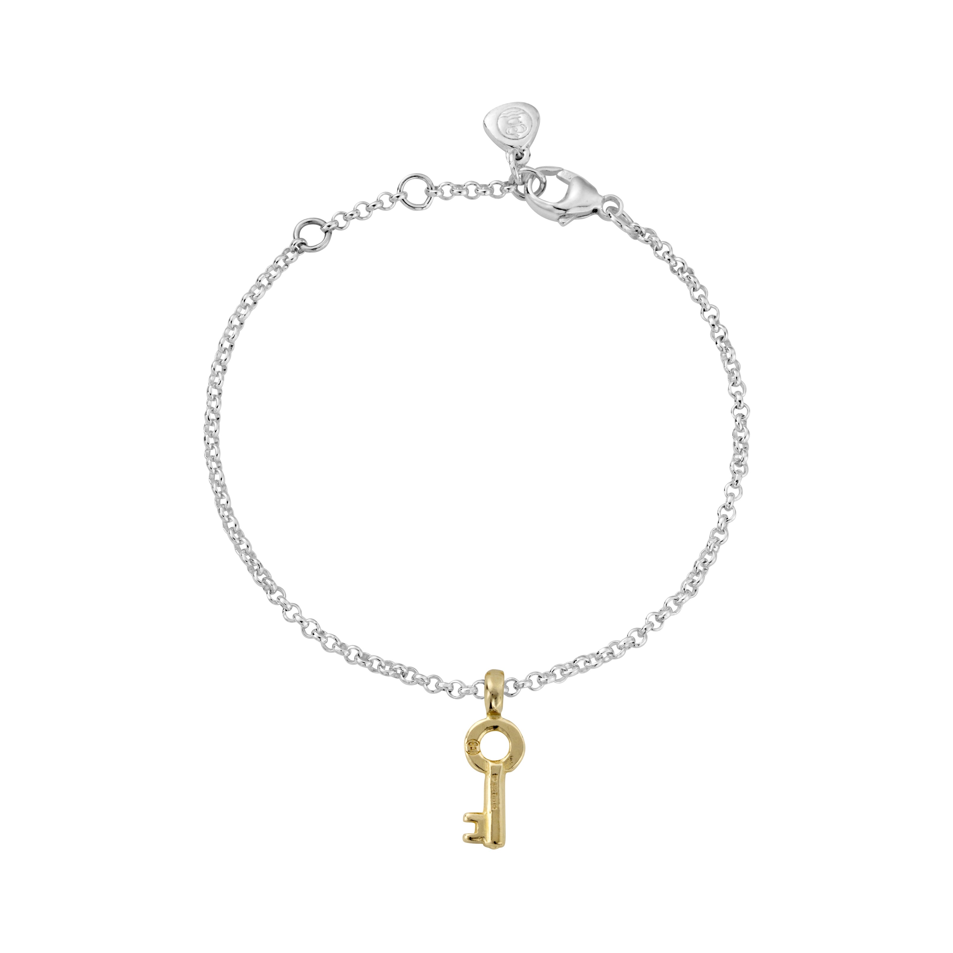 Silver & Gold Mini Dreamer's Key Chain Bracelet