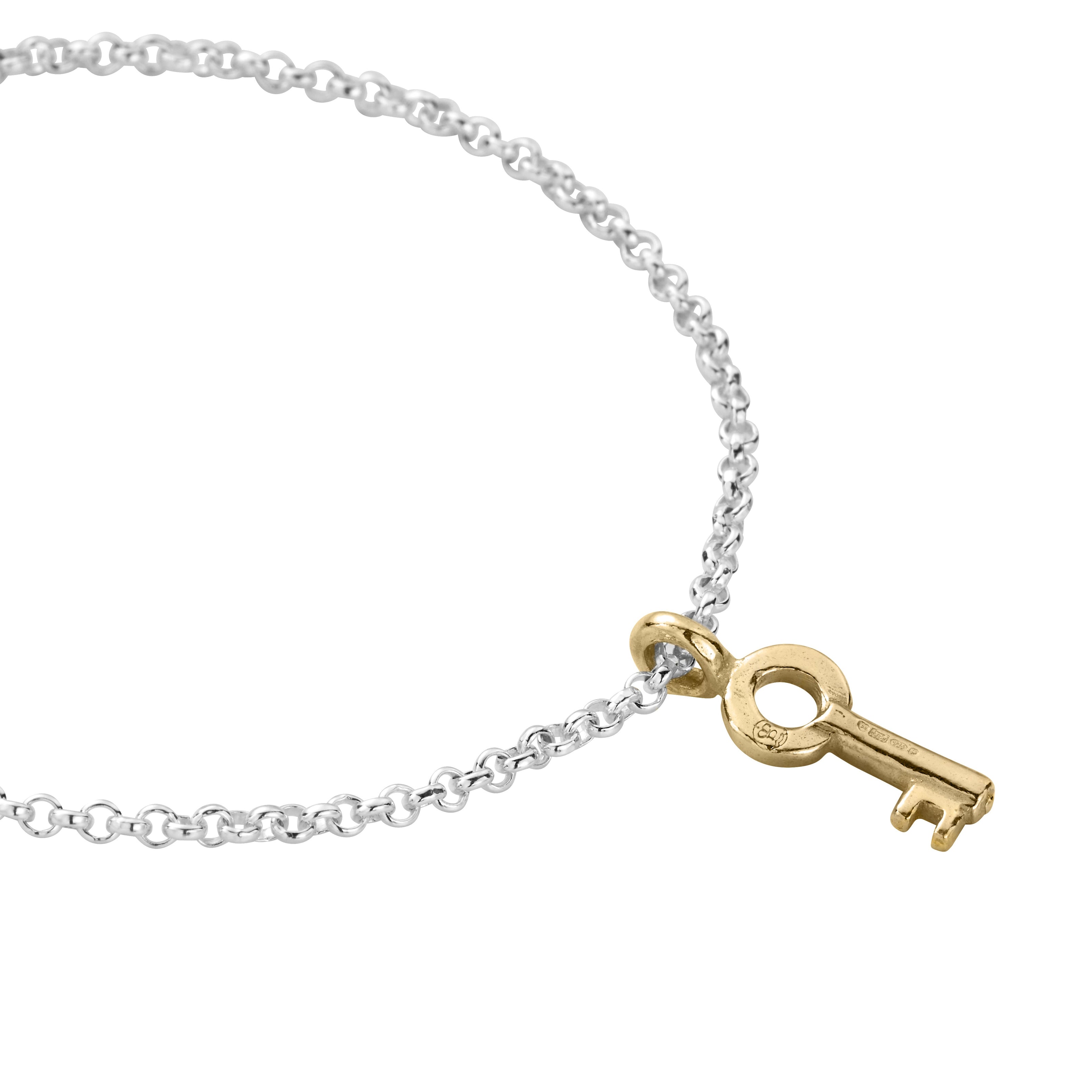 Silver & Gold Mini Dreamer's Key Chain Bracelet