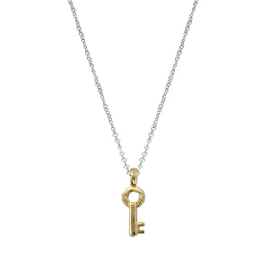 Silver & Gold Mini Dreamer's Key Necklace