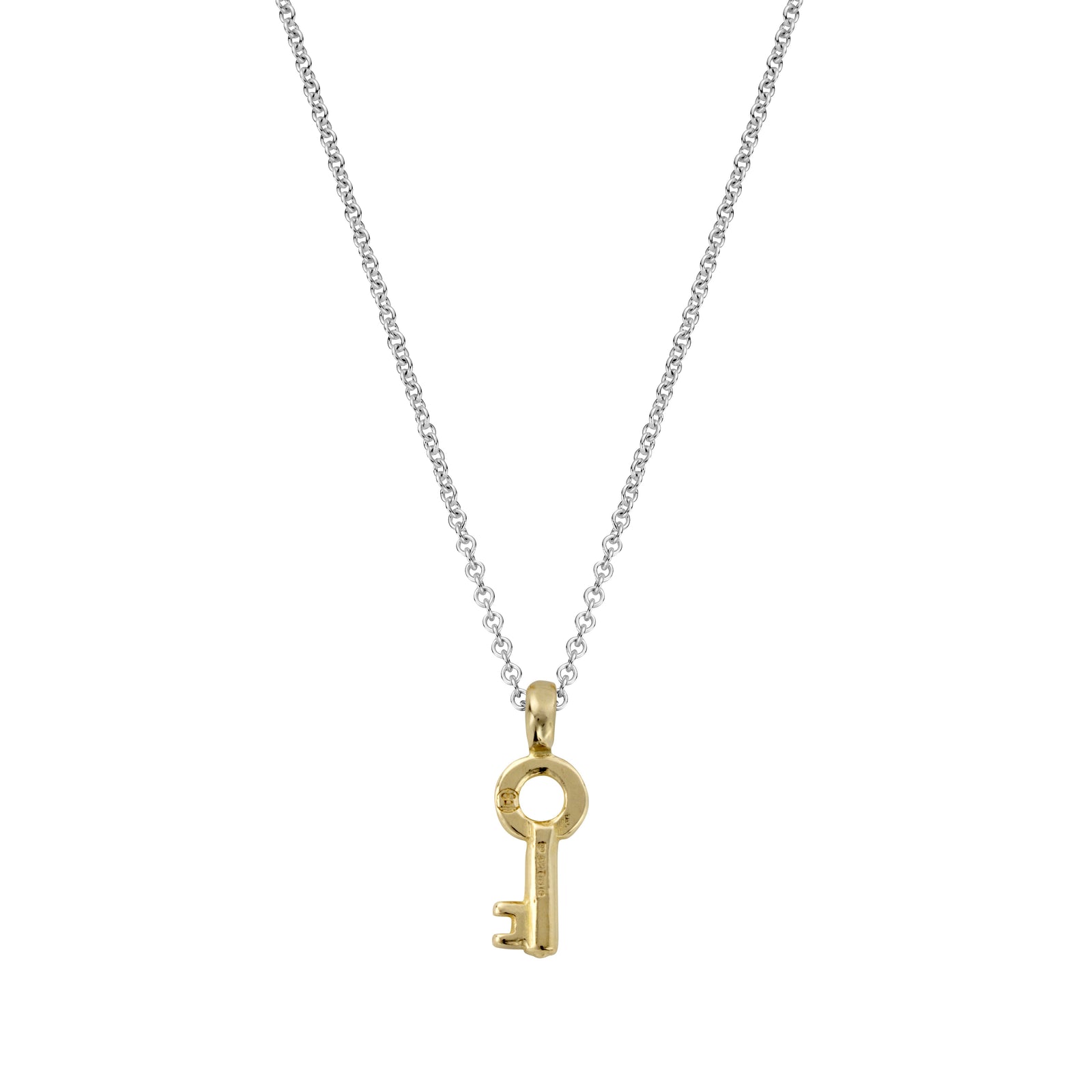 Silver & Gold Mini Dreamer's Key Necklace