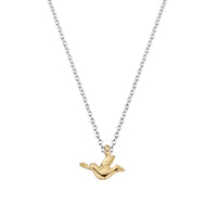 Silver & Gold Mini Turtle Dove Necklace