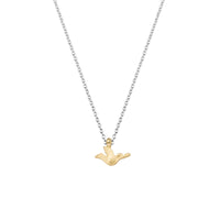 Silver & Gold Mini Turtle Dove Necklace