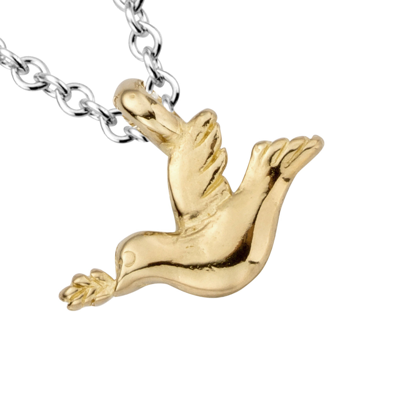 Silver & Gold Mini Turtle Dove Necklace