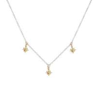 Silver & Gold Three Baby North Star Necklace