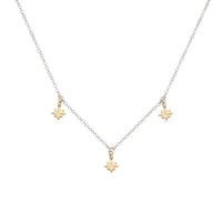 Silver & Gold Three Baby North Star Necklace