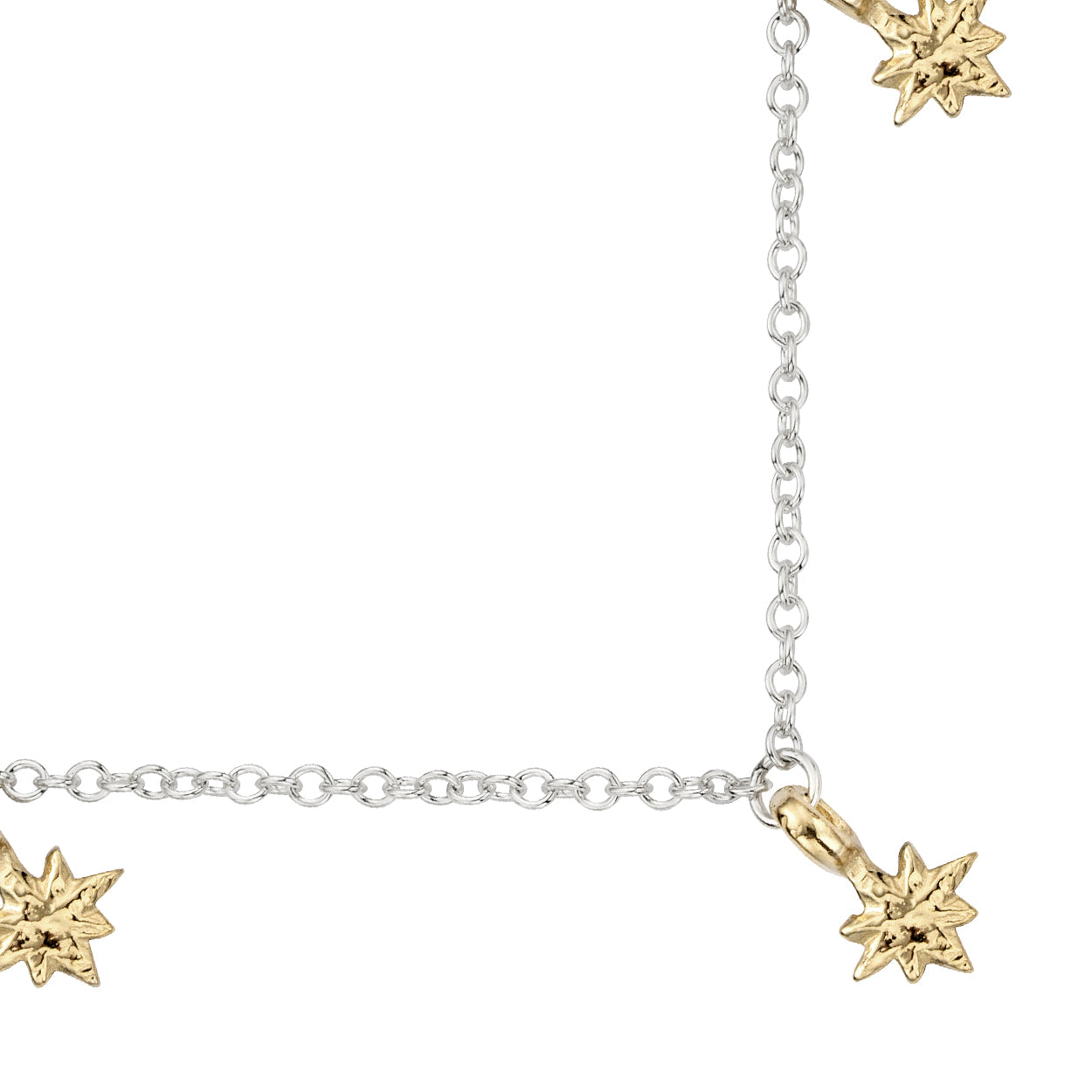 Silver & Gold Trio Baby North Star Necklace