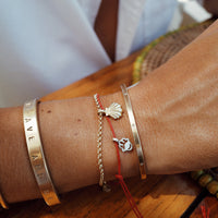 Silver Tiny Hamsa Hand Cord Bracelet