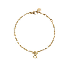 Gold Mini Taurus Horoscope Chain Bracelet