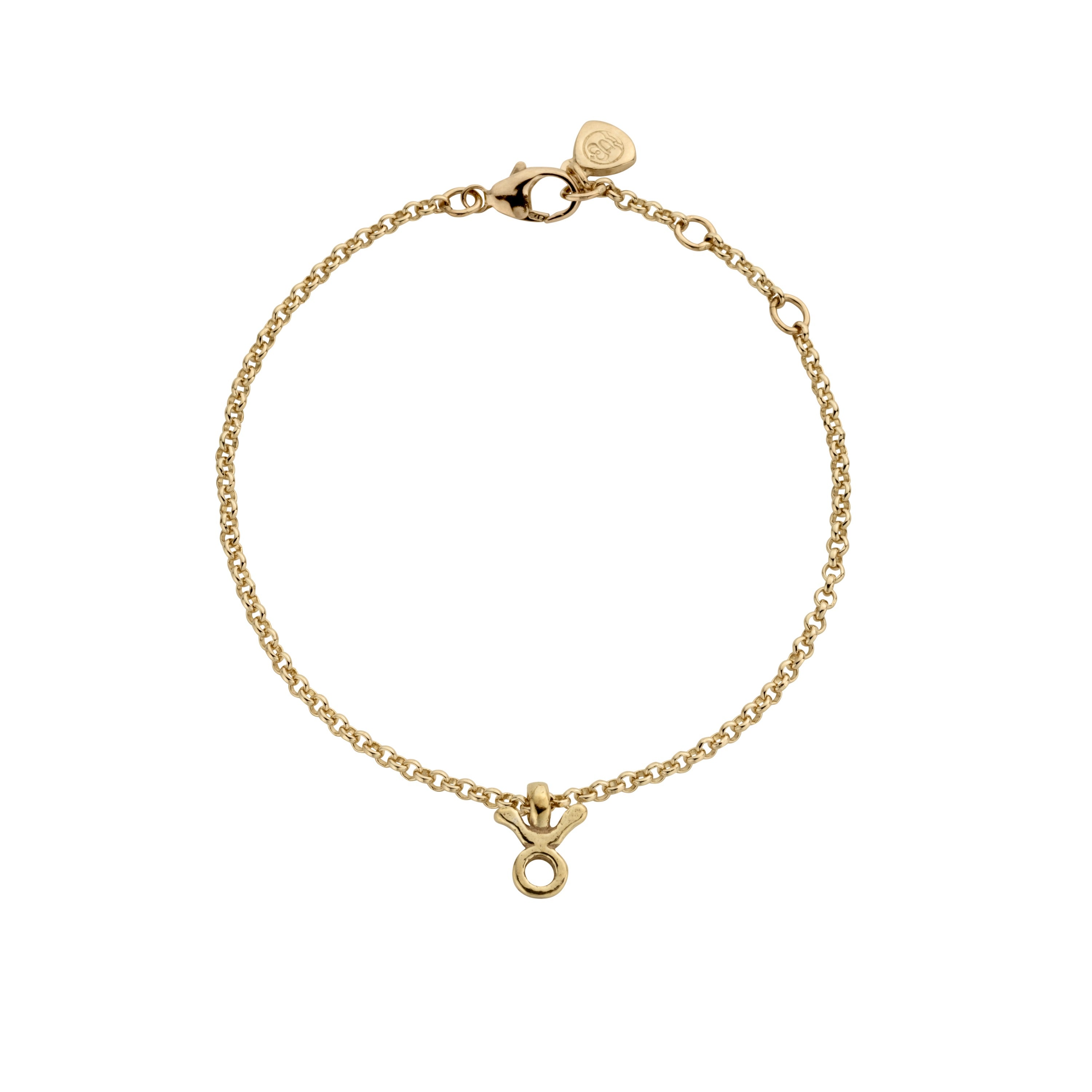 Gold Mini Taurus Horoscope Chain Bracelet