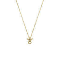 Gold Mini Taurus Horoscope Necklace