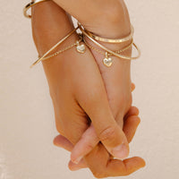 Gold Think of Me Heart Chain Bracelet Single