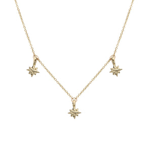 Gold Three Baby North Star Necklace