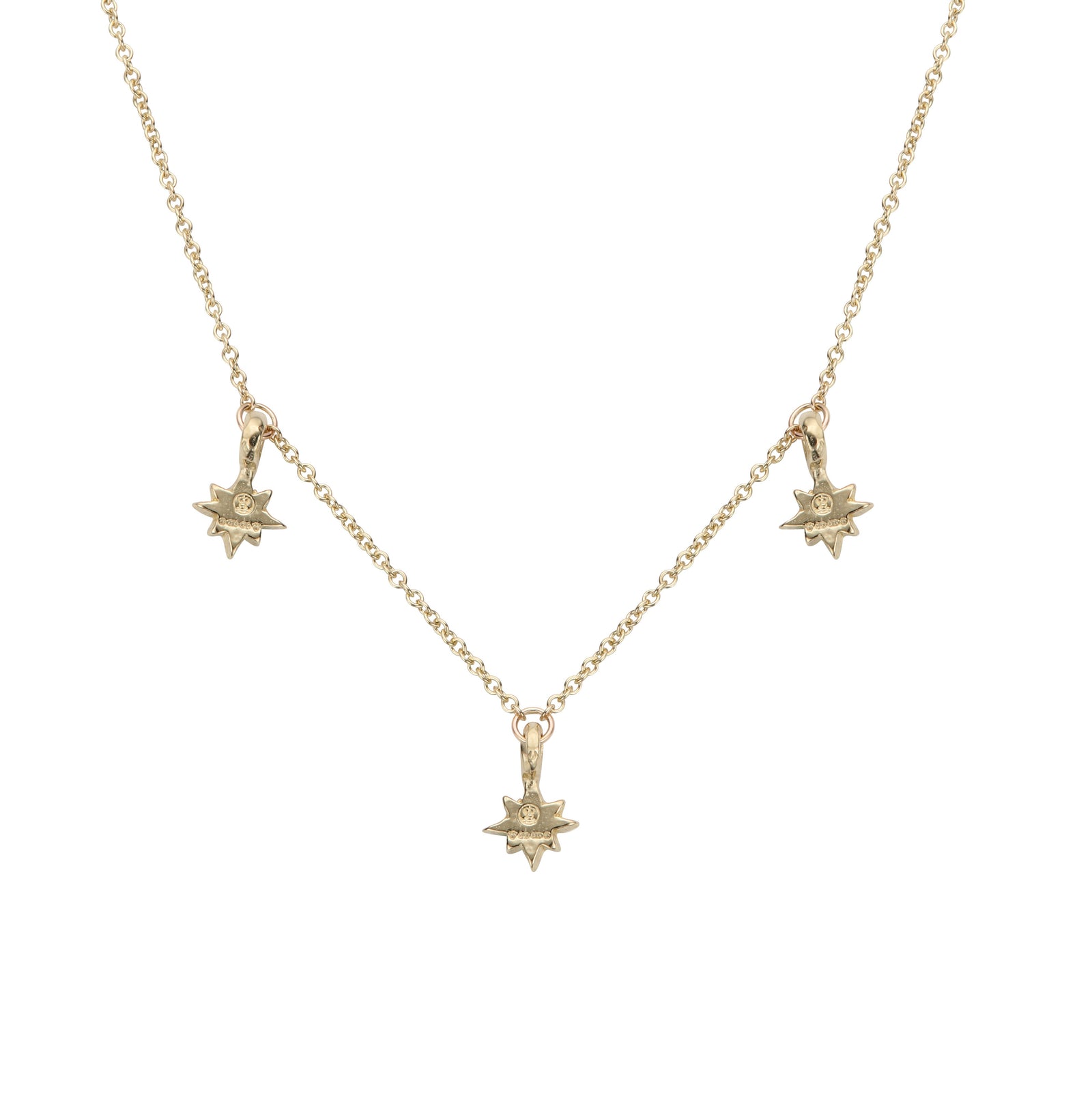 Gold Trio Baby North Star Necklace