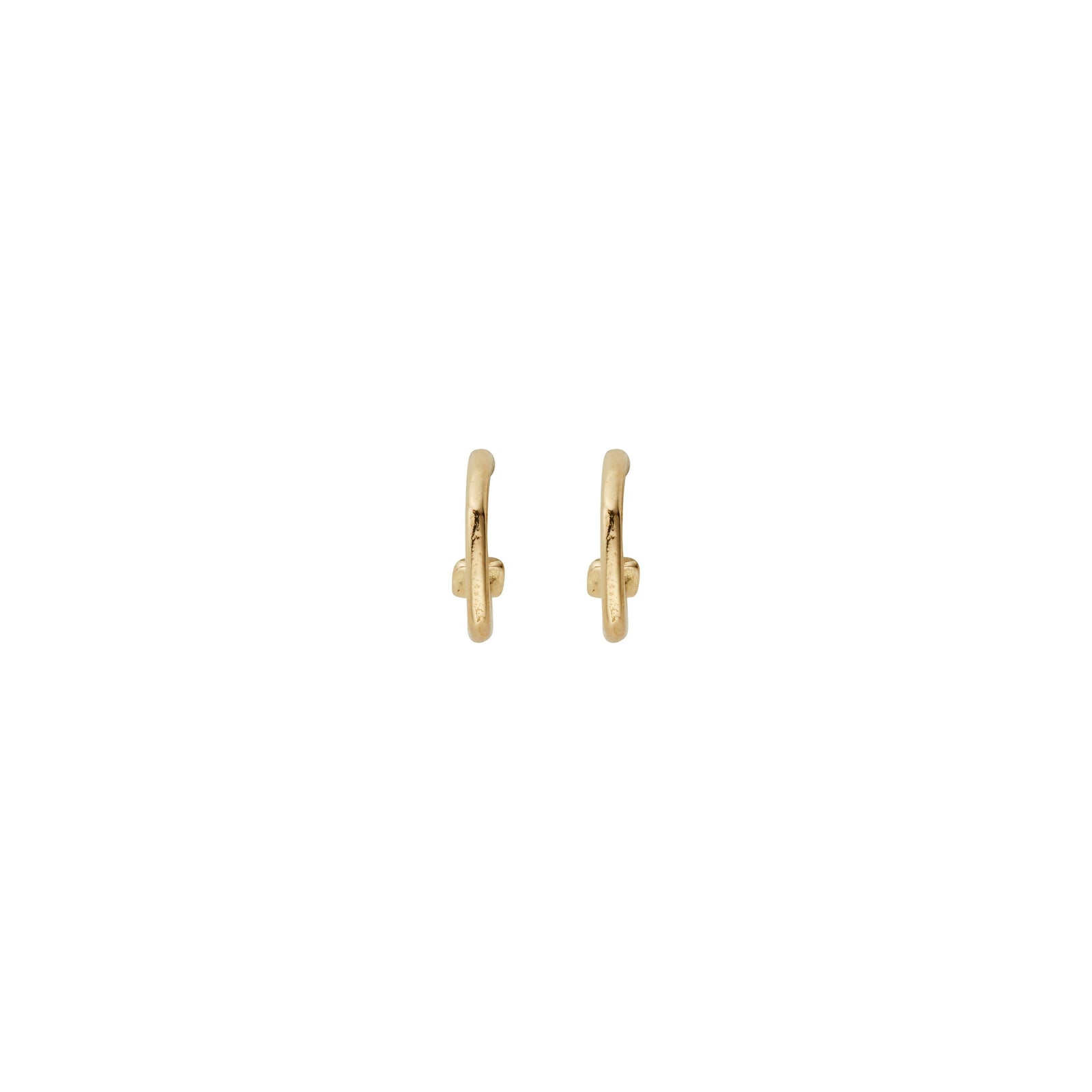 Gold Tiny Cupid Hoop Earrings